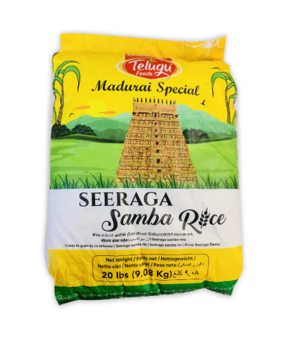 Madurai Seeraga Samba Rice (telugu) - 20 lbs